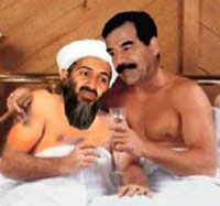 Bin and Saddam Getting Cozy