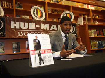 Fonzworth Bentley Signs his book at Hue-man