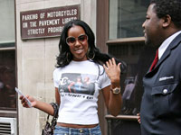 Kelly Rowland outside BBC's Radio 1 radio station